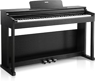 Donner DDP-100 88-Key Weighted Action Digital Piano for Beginner Bundle with Piano Keyboard Stand, Power Adapter, Triple P...