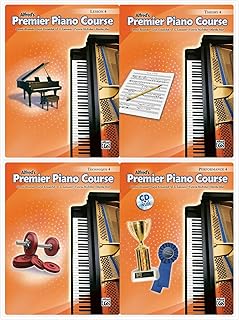 NEW Alfred's Premier Piano Course Level 4 Books Set (4 Books) - Lesson, Theory, Performance, Technique