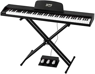 Alpha 88 Keys Digital Piano Keyboard Electronic Semi-weighted w/Stand
